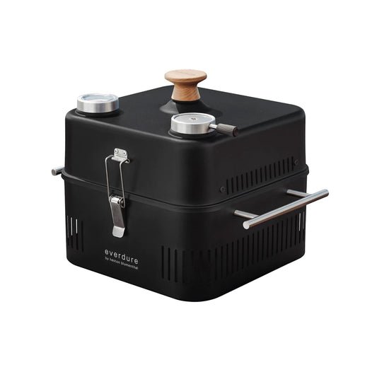 Everdure Cube 360 Charcoal Portable Barbeque & 3 Piece Tool Kit - Black