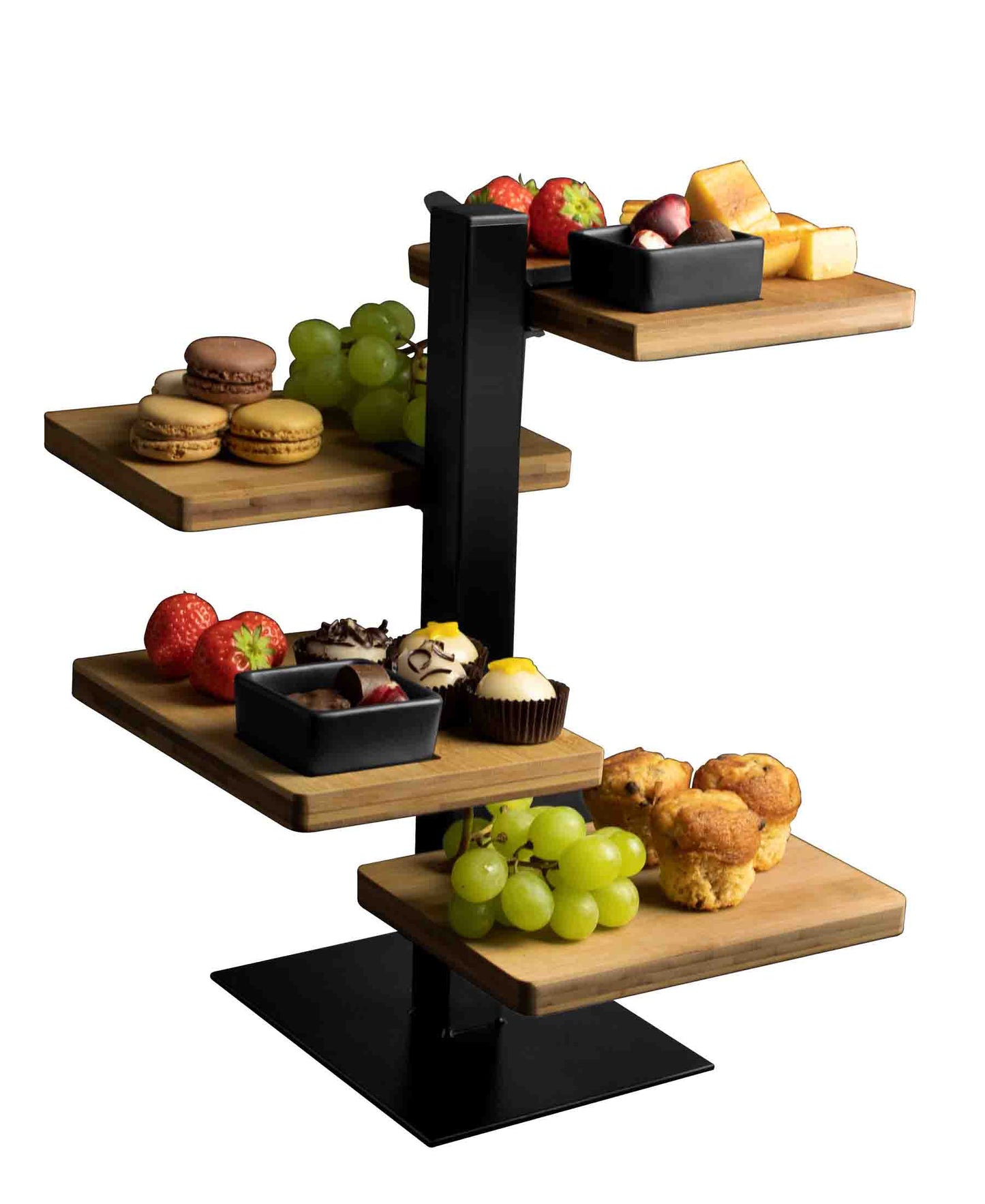 Excellent Houseware Etagere 4 Tier Food Stand - Black