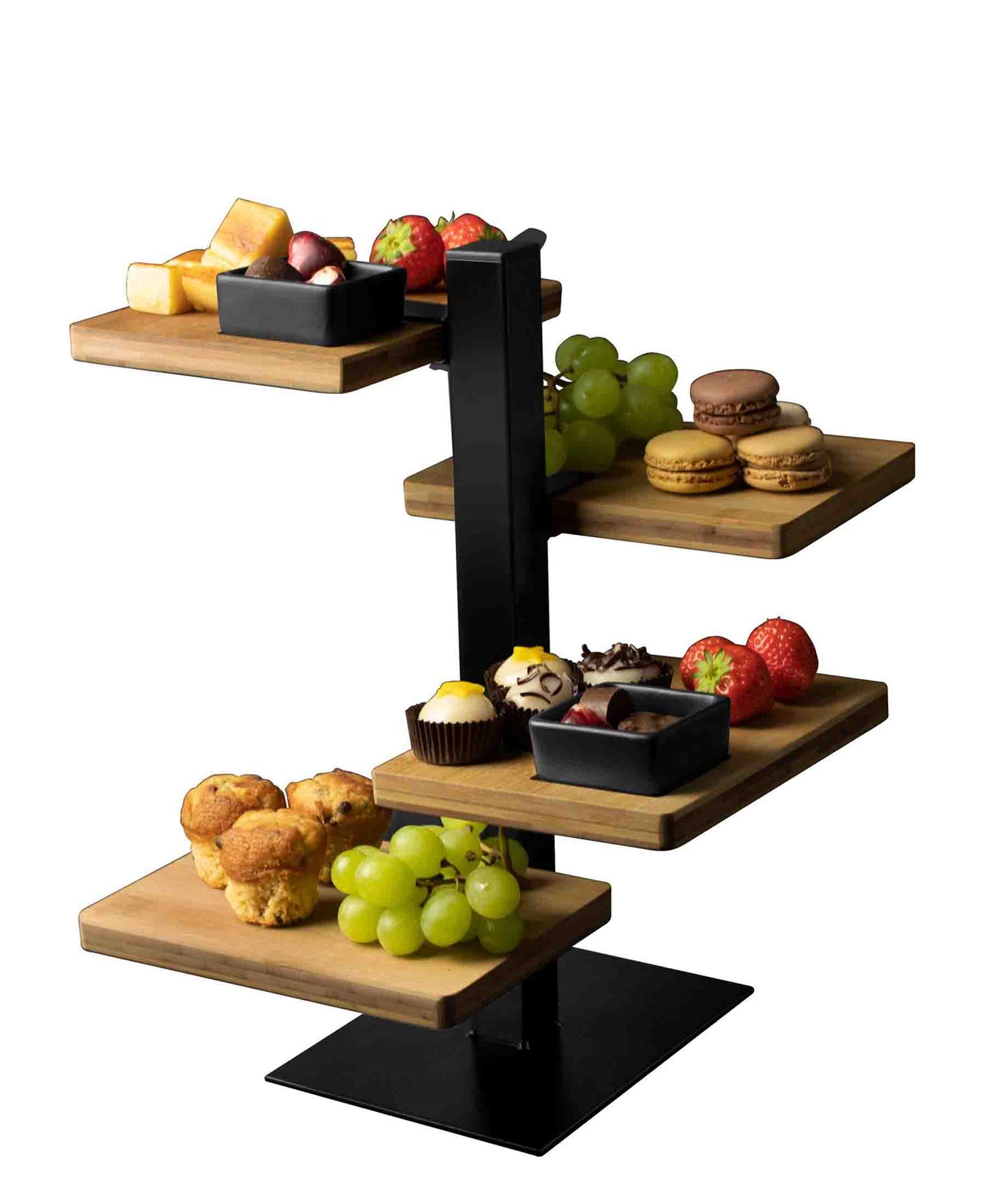 Excellent Houseware Etagere 4 Tier Food Stand - Black