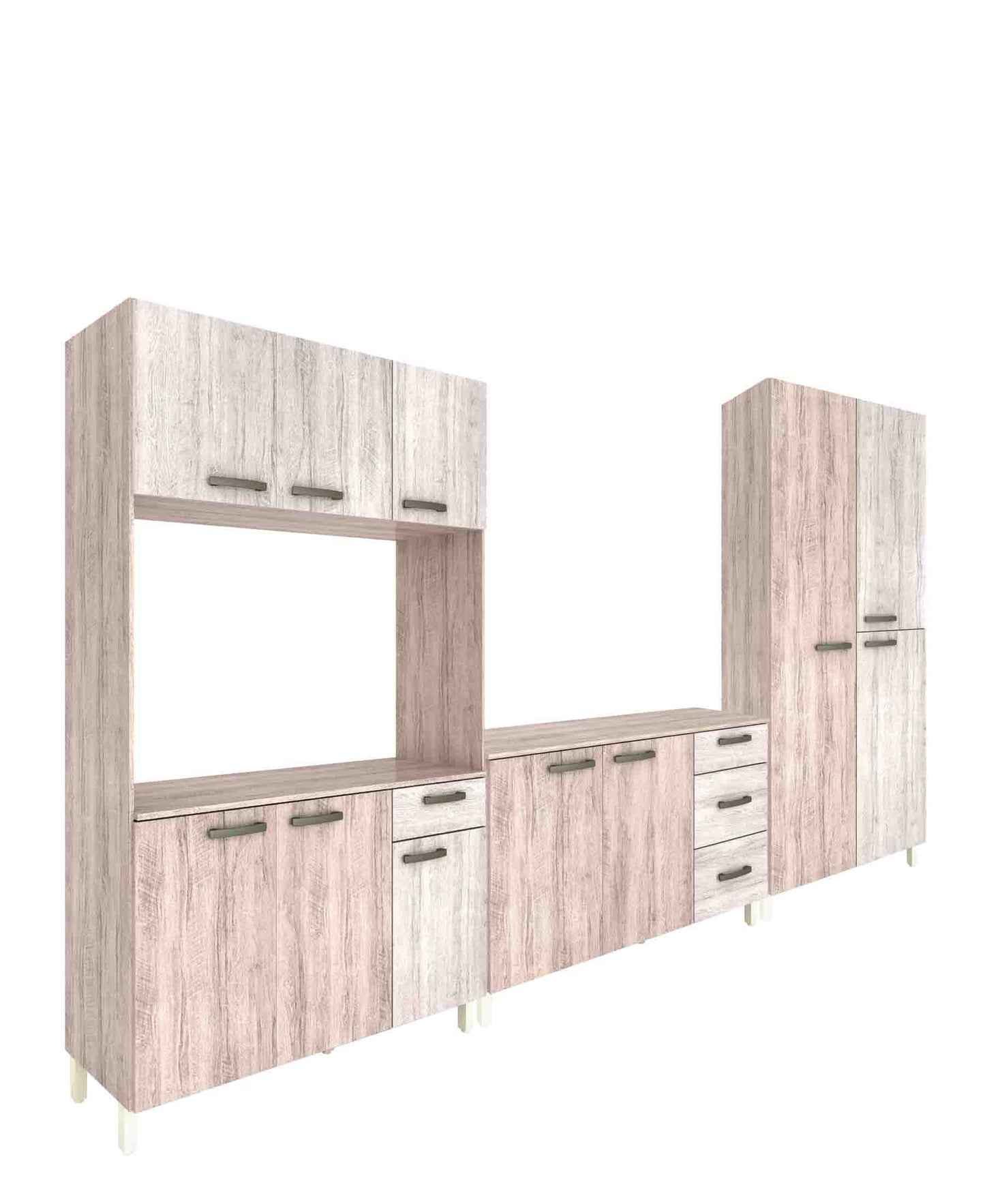 Exotic Designs 3 Piece Kitchen Set - Natural
