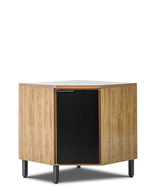 Exotic Designs Bottom Corner Unit - Walnut & Black