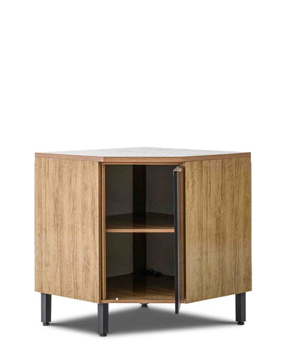 Exotic Designs Bottom Corner Unit - Walnut & Black
