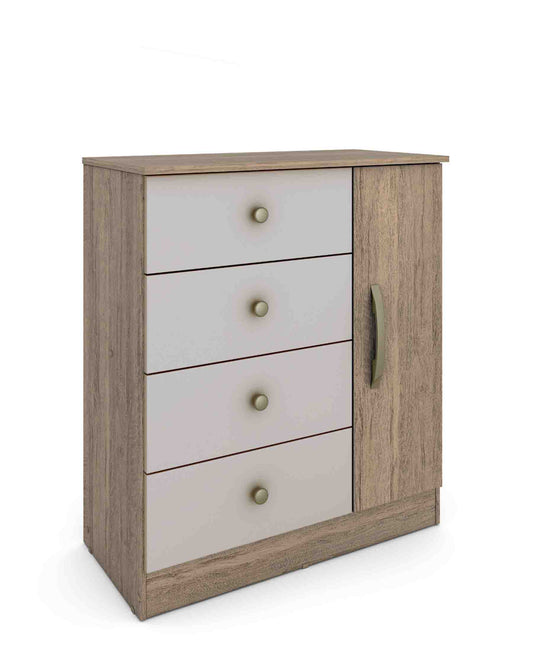 Exotic Designs Chest Of Drawers - Salmao & Nude