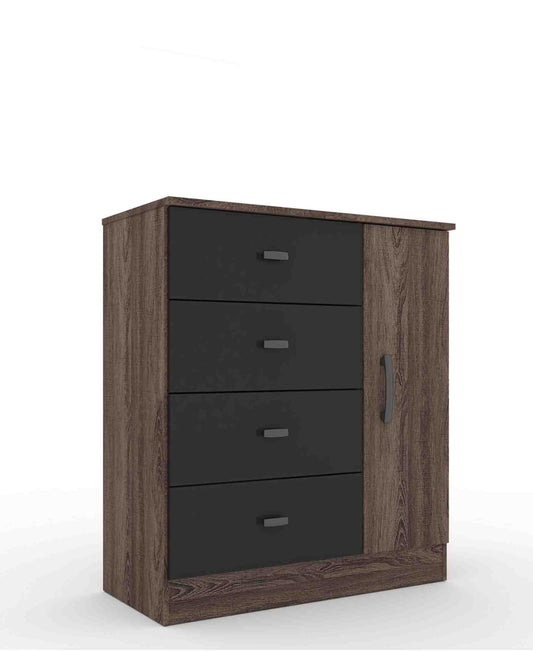 Exotic Designs Chest Of Drawers - Terraza & Black
