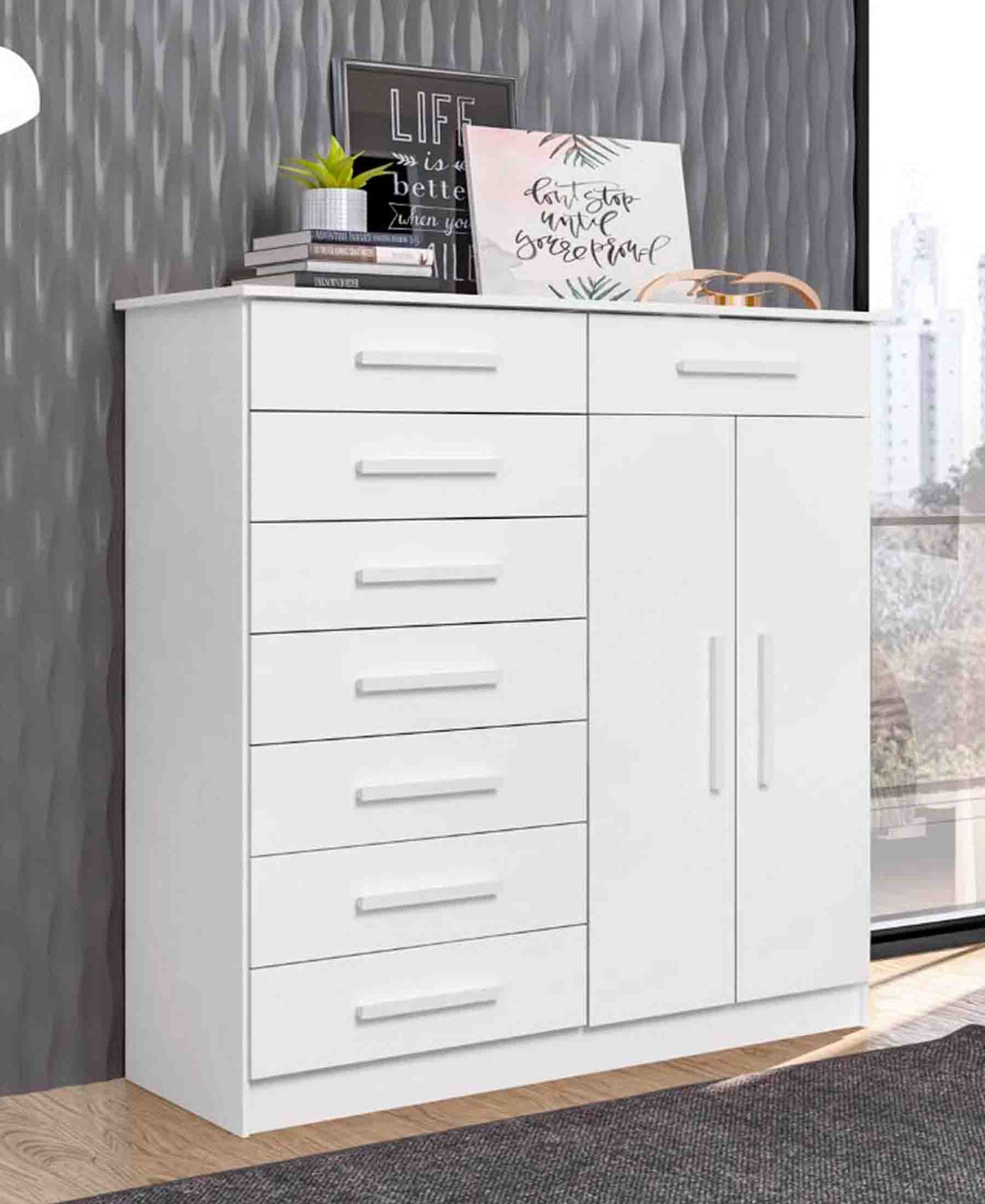 Exotic Designs Chest Of Drawers – White