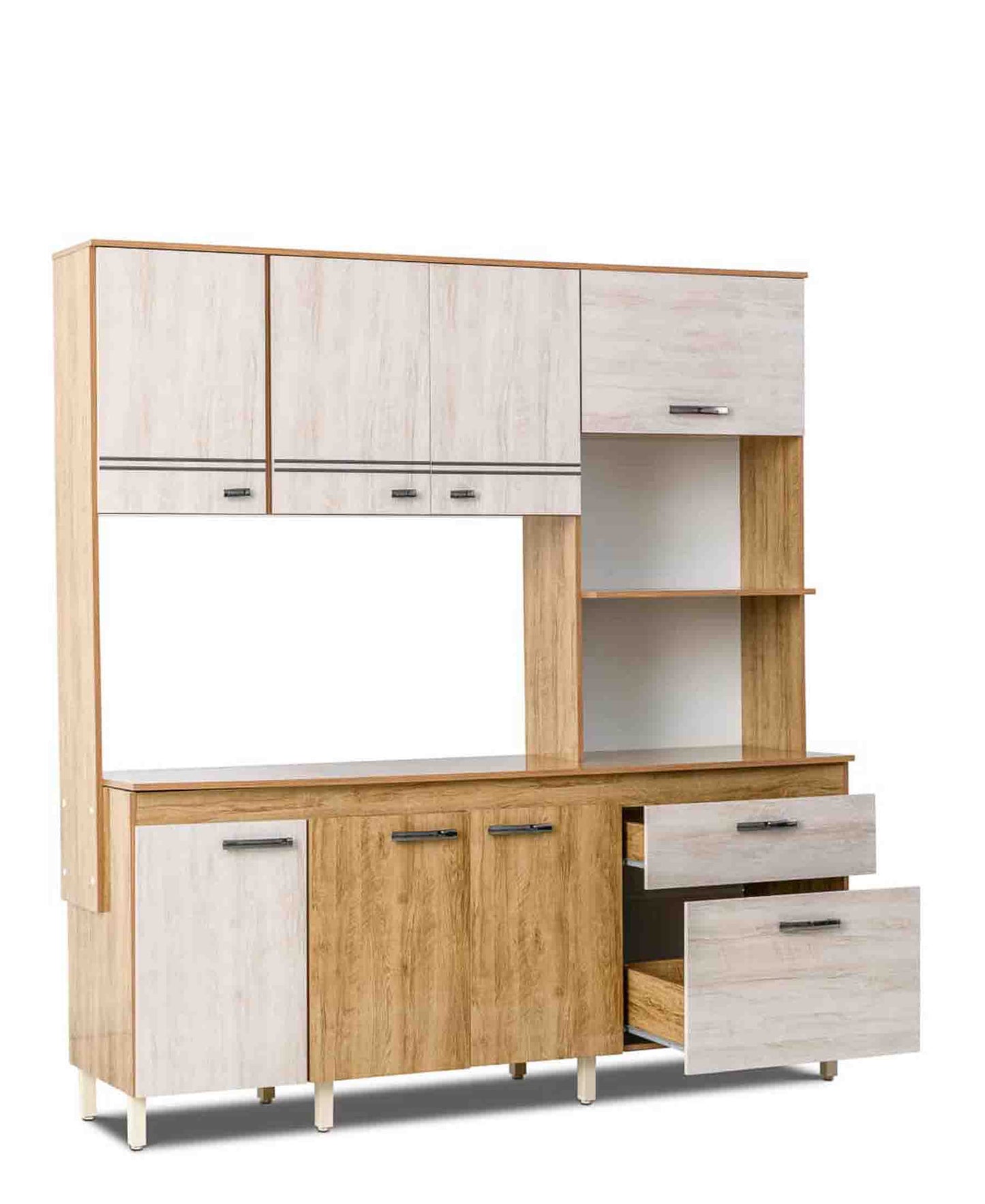 Exotic Designs Ingrid Kitchen Scheme - Walnut & Natural Oak