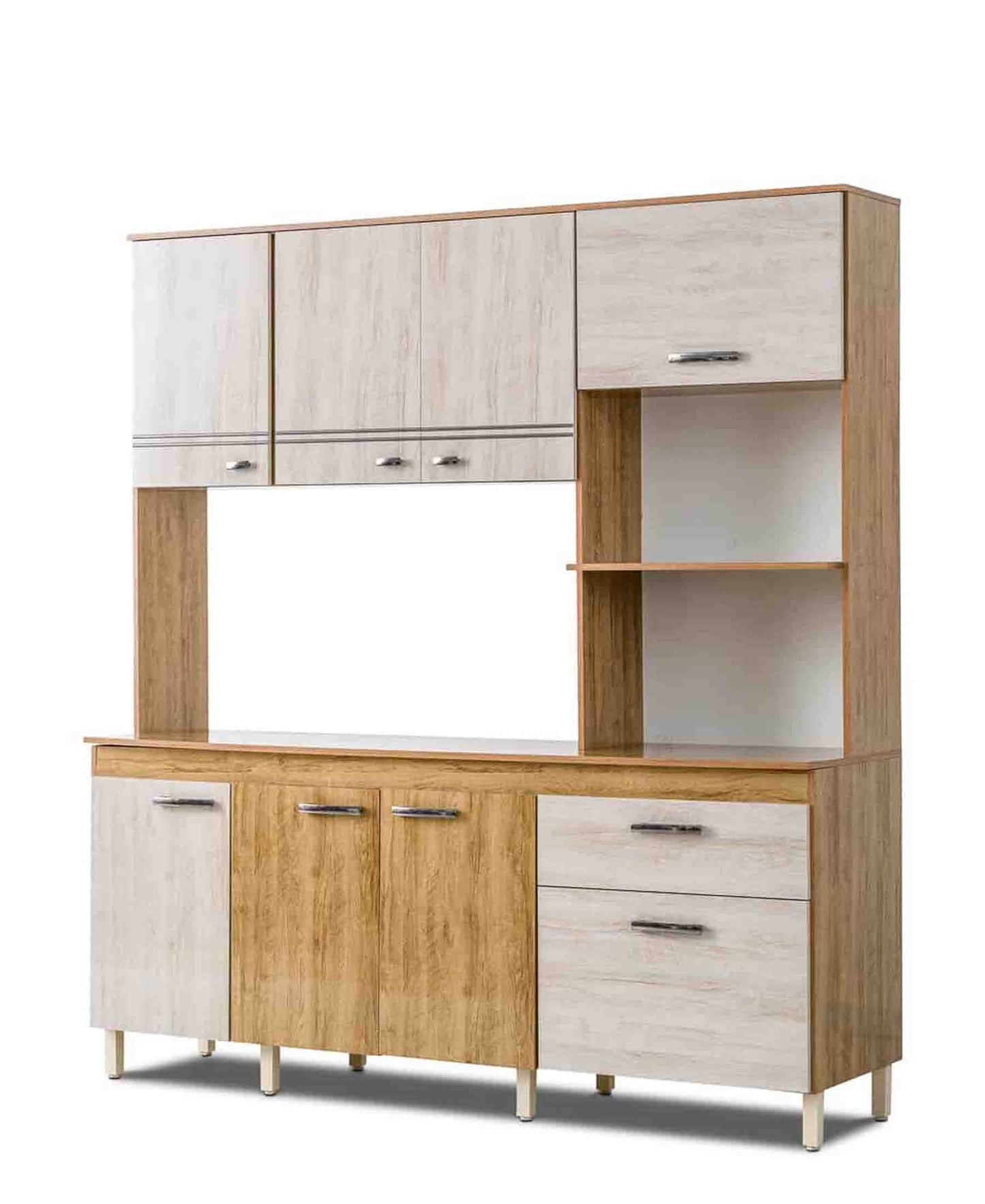 Exotic Designs Ingrid Kitchen Scheme - Walnut & Natural Oak