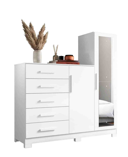 Exotic Designs Modern Chest Of Drawers - White