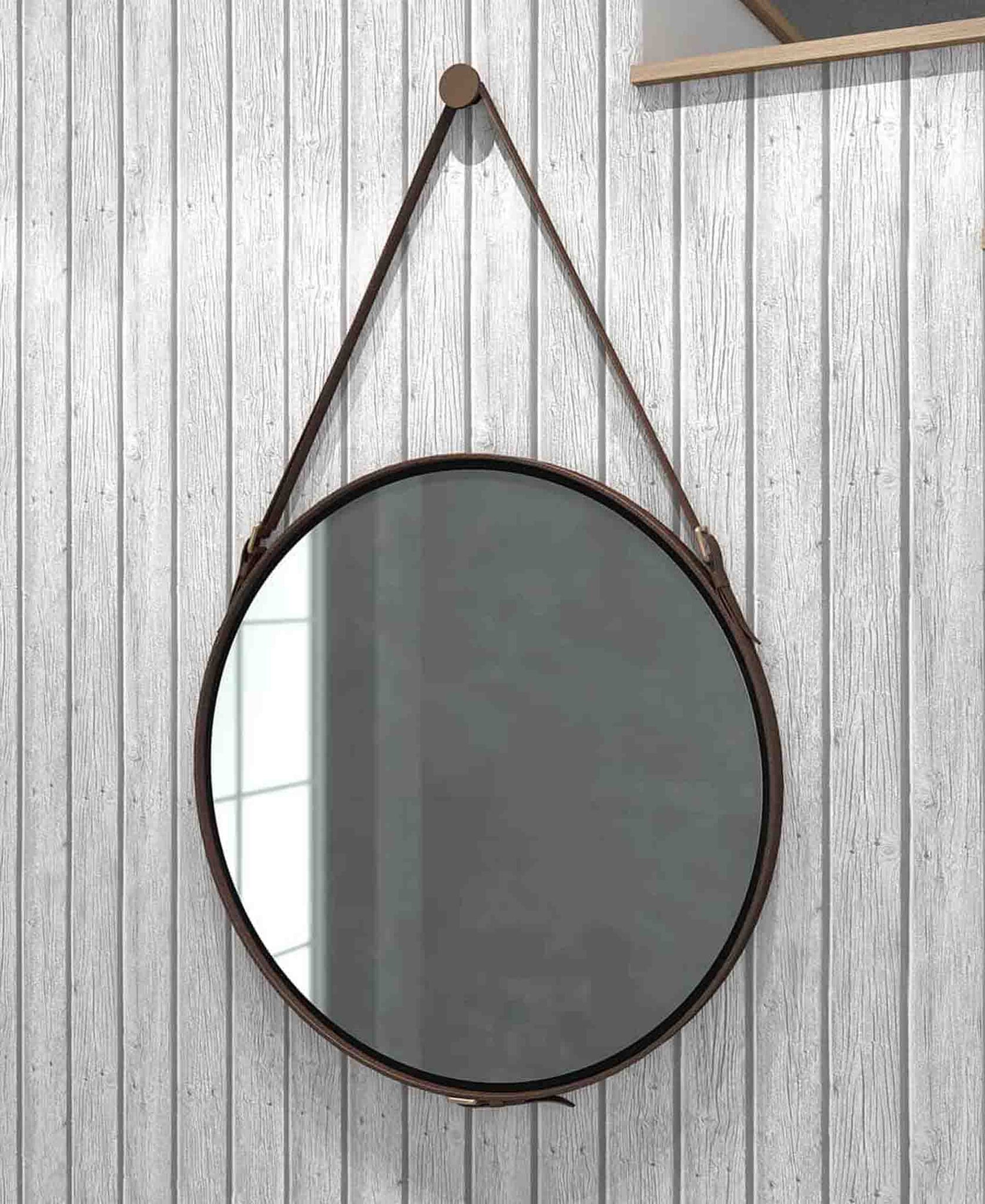 Exotic Designs Modern Suspended Decorative Mirror – Rustic