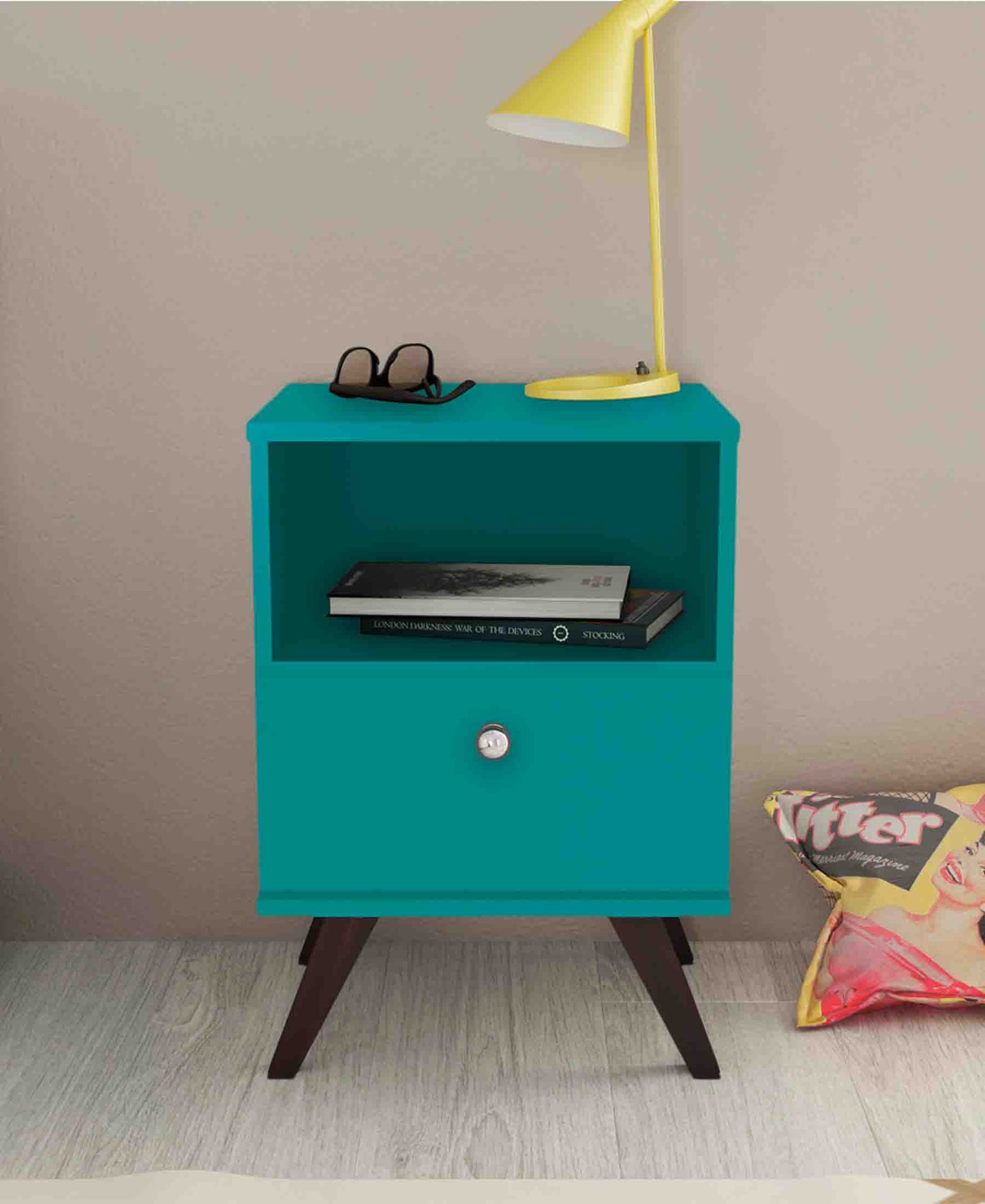 Exotic Designs Nightstand - Turquoise