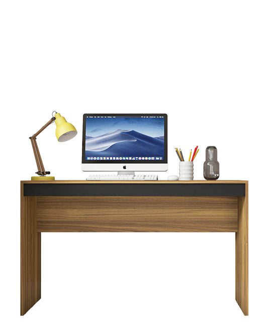 Exotic Designs Recta Office Desk - Brown Oak & Black