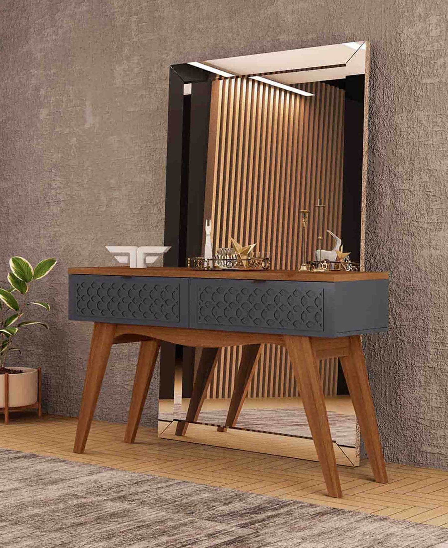 Exotic Designs Side Table - Grafite