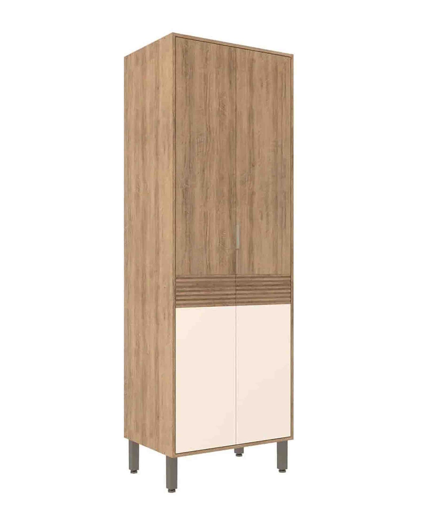 Exotic Designs Thalita Grocery Cupboard - Nogueira & Off White