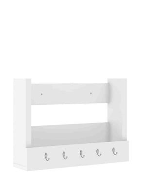 Exotic Designs Wall Key Hanger Multifunctional Hook Holder - White