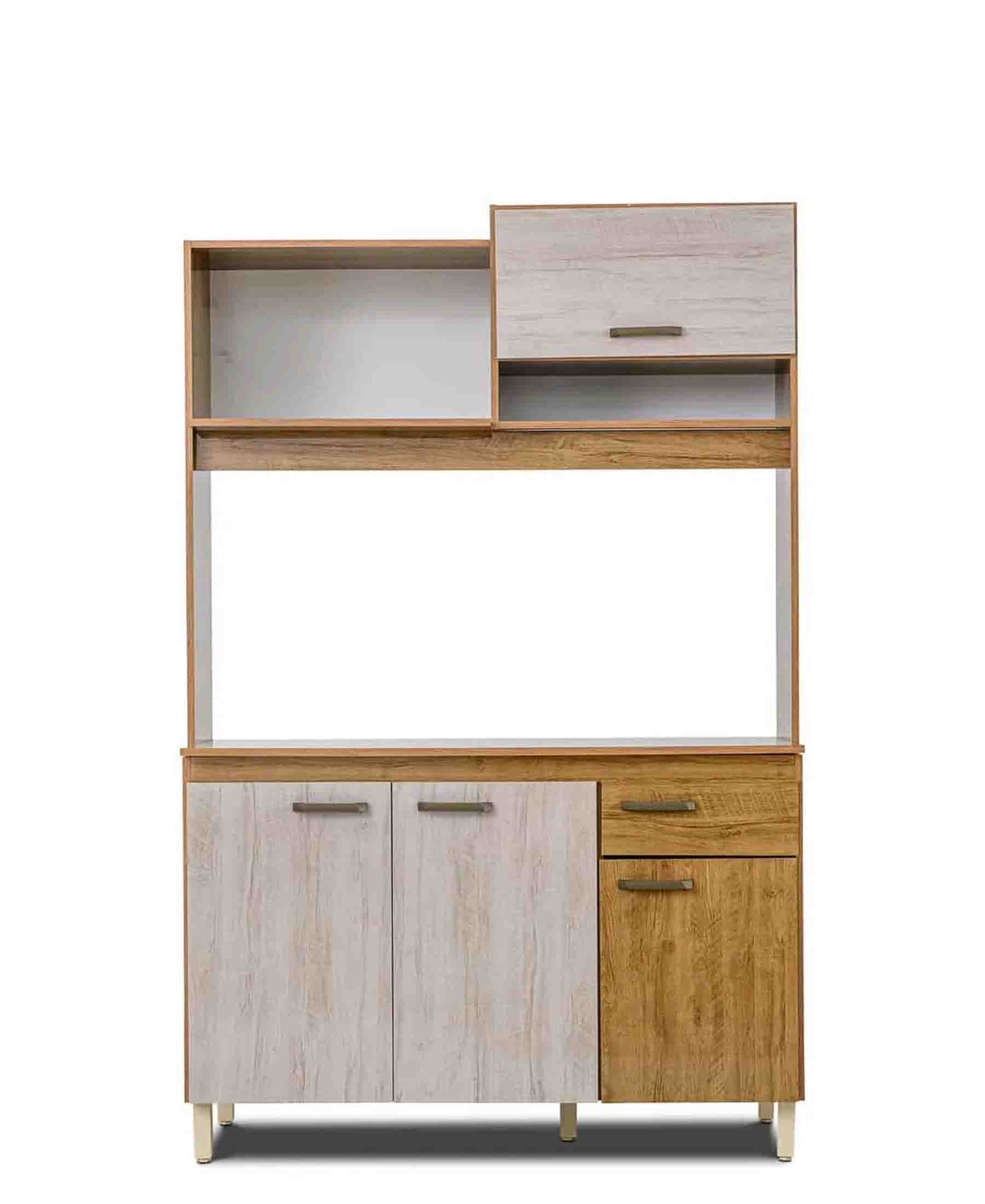 Exotic Designs Yasmin Kitchen Set - Walnut & Natural Oak