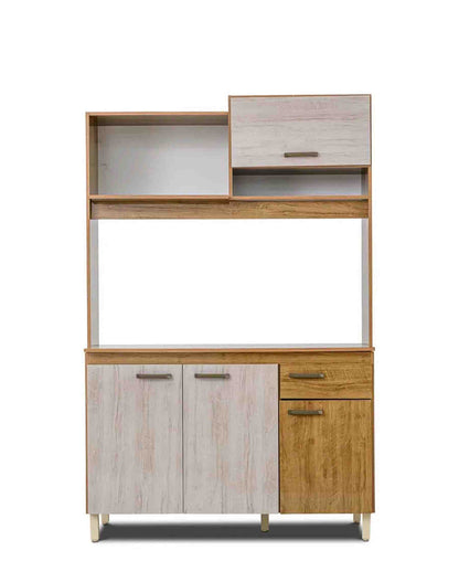 Exotic Designs Yasmin Kitchen Set - Walnut & Natural Oak