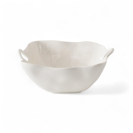 Kitchen Life Square Ceramic Serving Bowl White