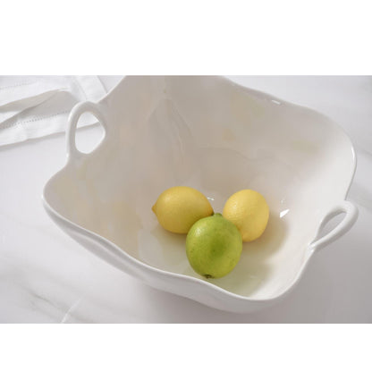 Kitchen Life Square Ceramic Serving Bowl White