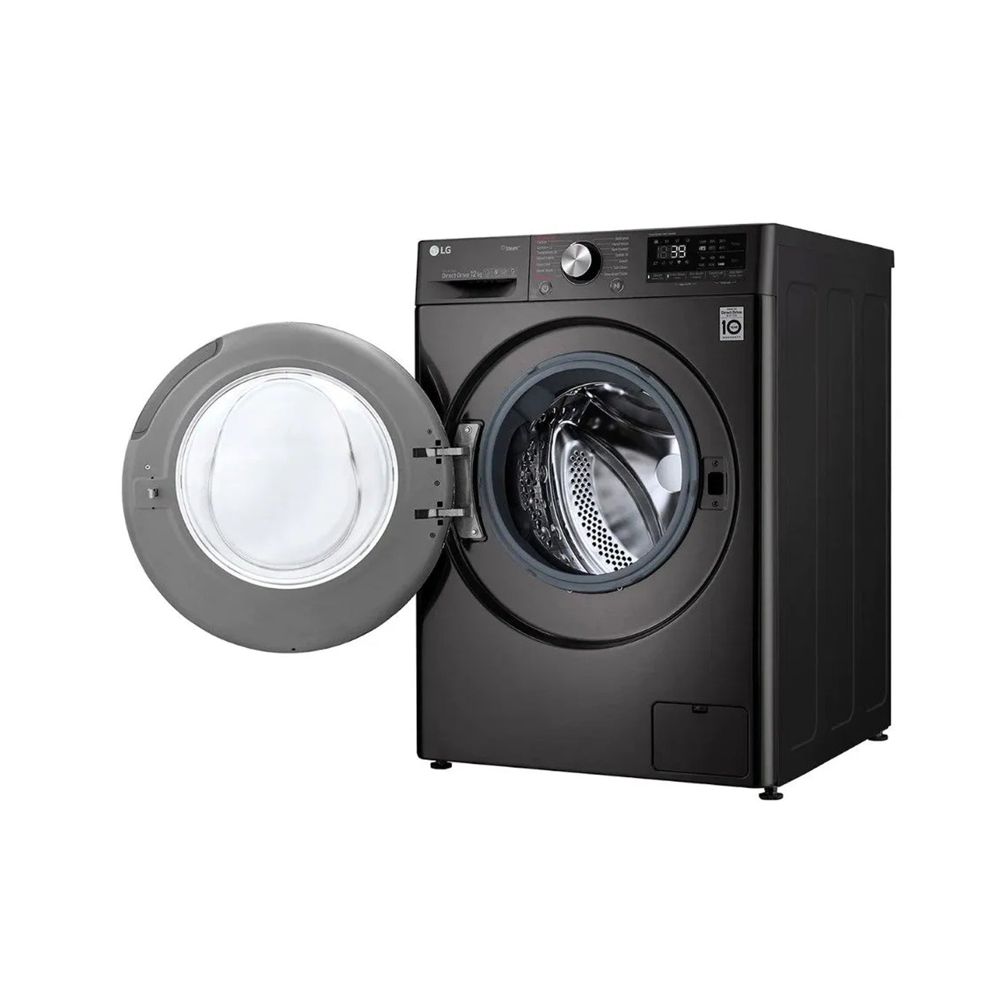 LG 12kg Black Stainless Steel Front Loader Washing Machine