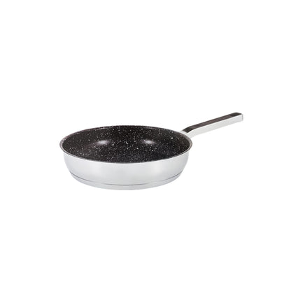 Rolux 2.8Lt Stainless Steel Non-Stick Frying Pan Silver