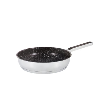 Rolux 3.2Lt Stainless Steel Non-Stick Frying Pan Silver