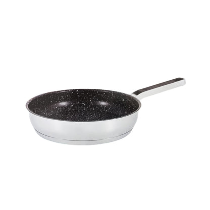 Rolux 3.7Lt Stainless Steel Non-Stick Frying Pan Silver