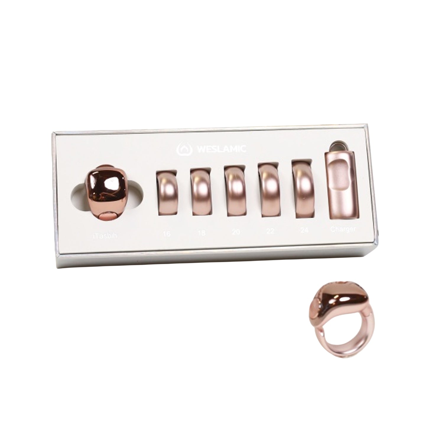 Faith iTasbih Zikr Ring Rose Gold