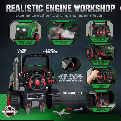 Farm Tractor with Spray & Light Green