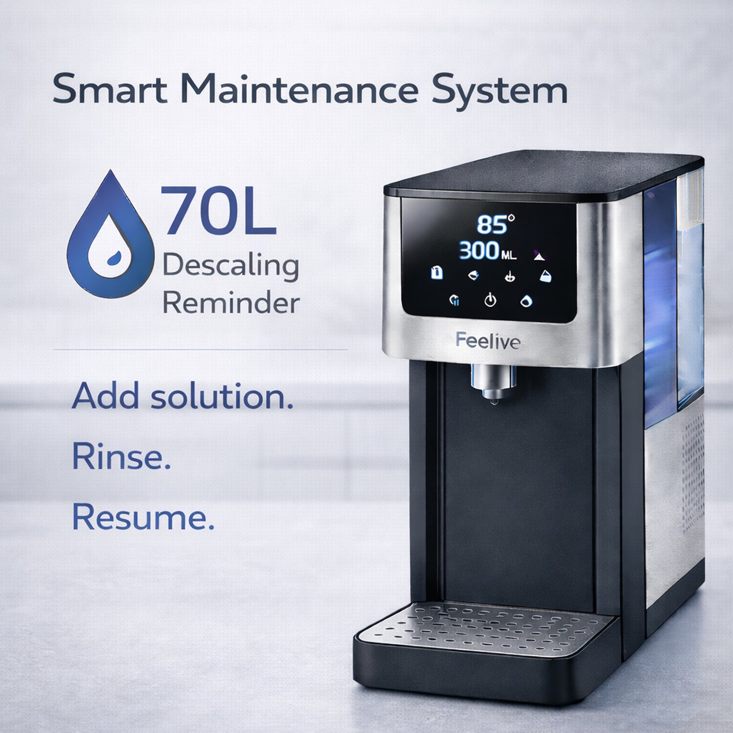 Feelive Instant Hot & Cold Water Dispenser Black