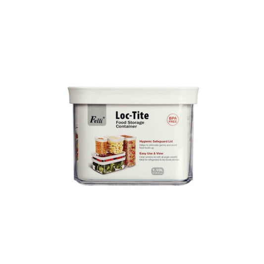 Felli 1.1Lt Loc-tite Acrylic Canister Clear