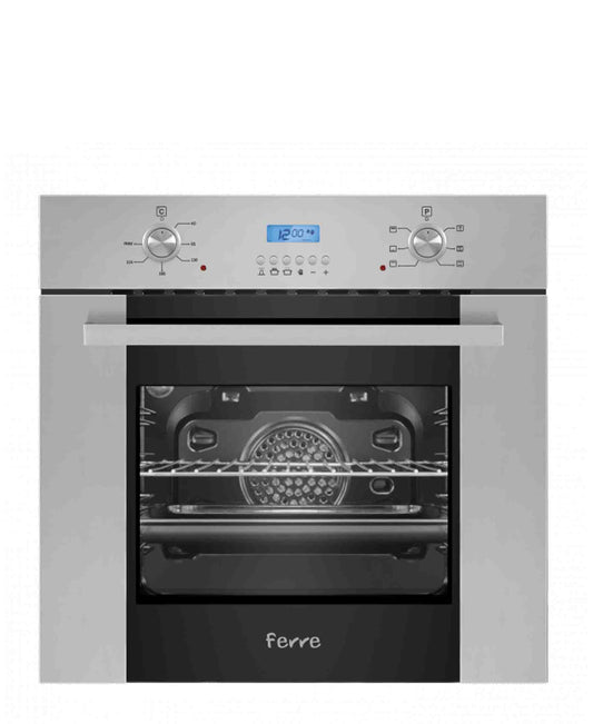 Ferre 60cm Built In Electric Oven - Silver & Black