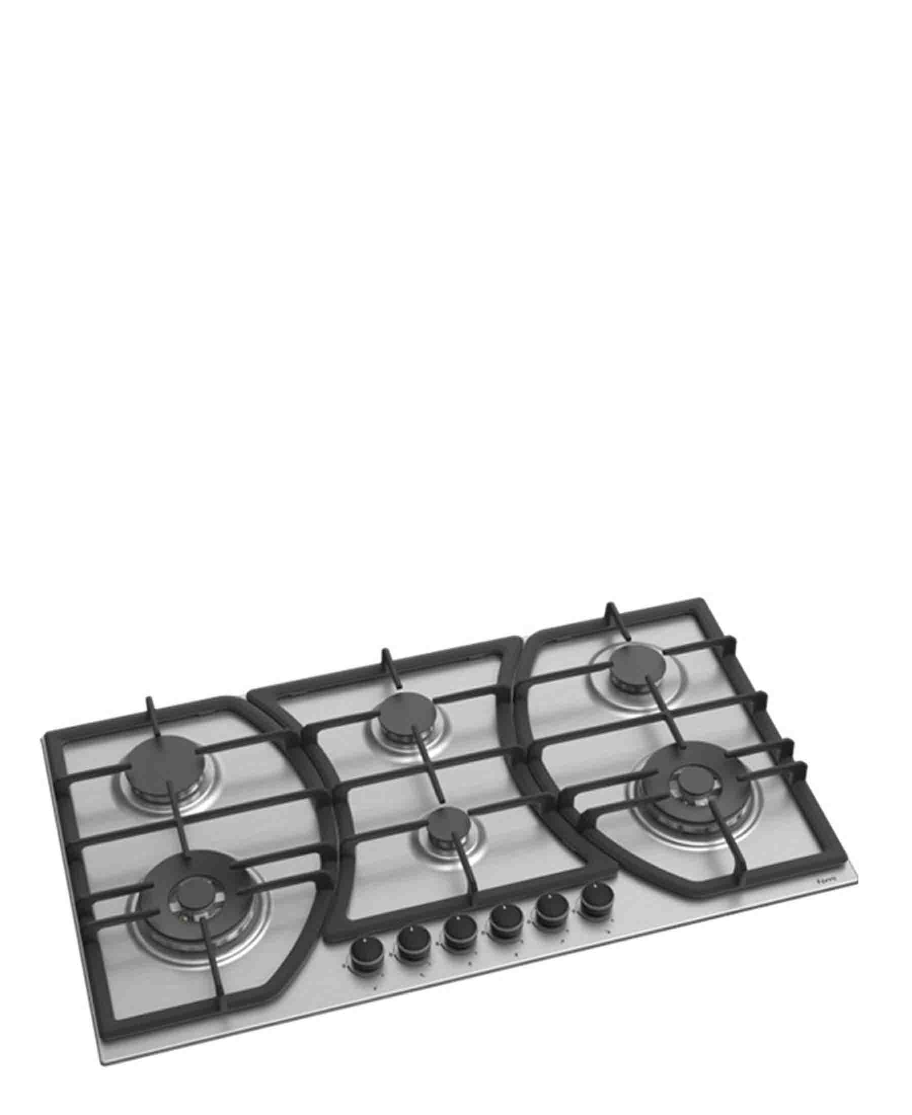 Ferre 90cm Stainless Steel Gas Hob - Silver