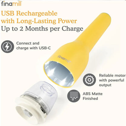 FinaMill Rechargeable Grinder with Pods Canary