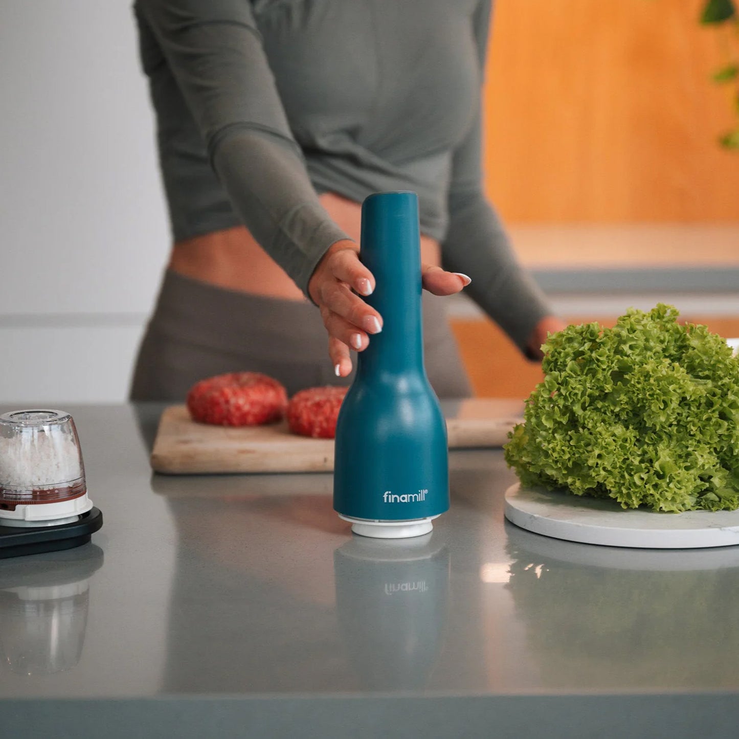 FinaMill Rechargeable Grinder with Pods Ocean Blue