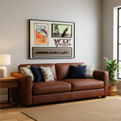 60 x 80cm "Where's The Fish" Frame Multicoloured