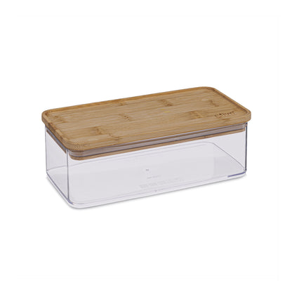 Five 1Lt Rectangular Airtight Storage Box Clear