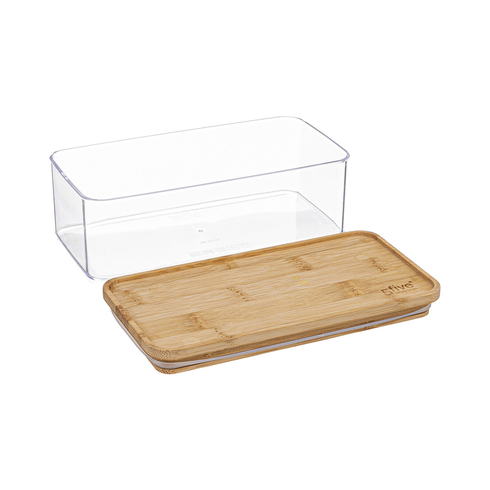 Five 1Lt Rectangular Airtight Storage Box Clear – The Culinarium