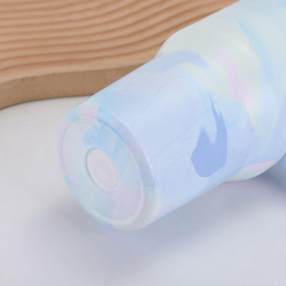 1.2Lt Stainless Steel Flask with Handle & Straw Blue