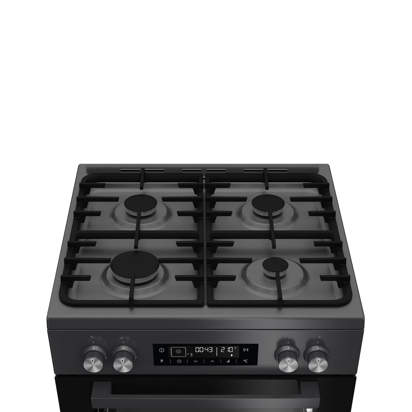 Beko 60cm Multifunction Gas on Glass Stove Anthracite