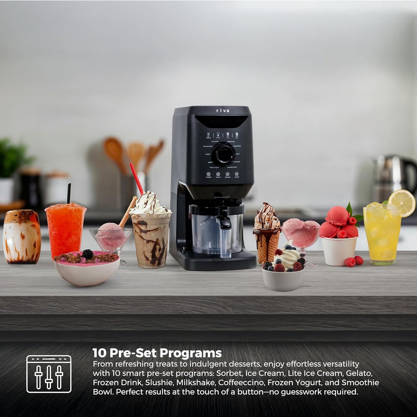 Riva Frosty Ice Cream & Treat Maker Black