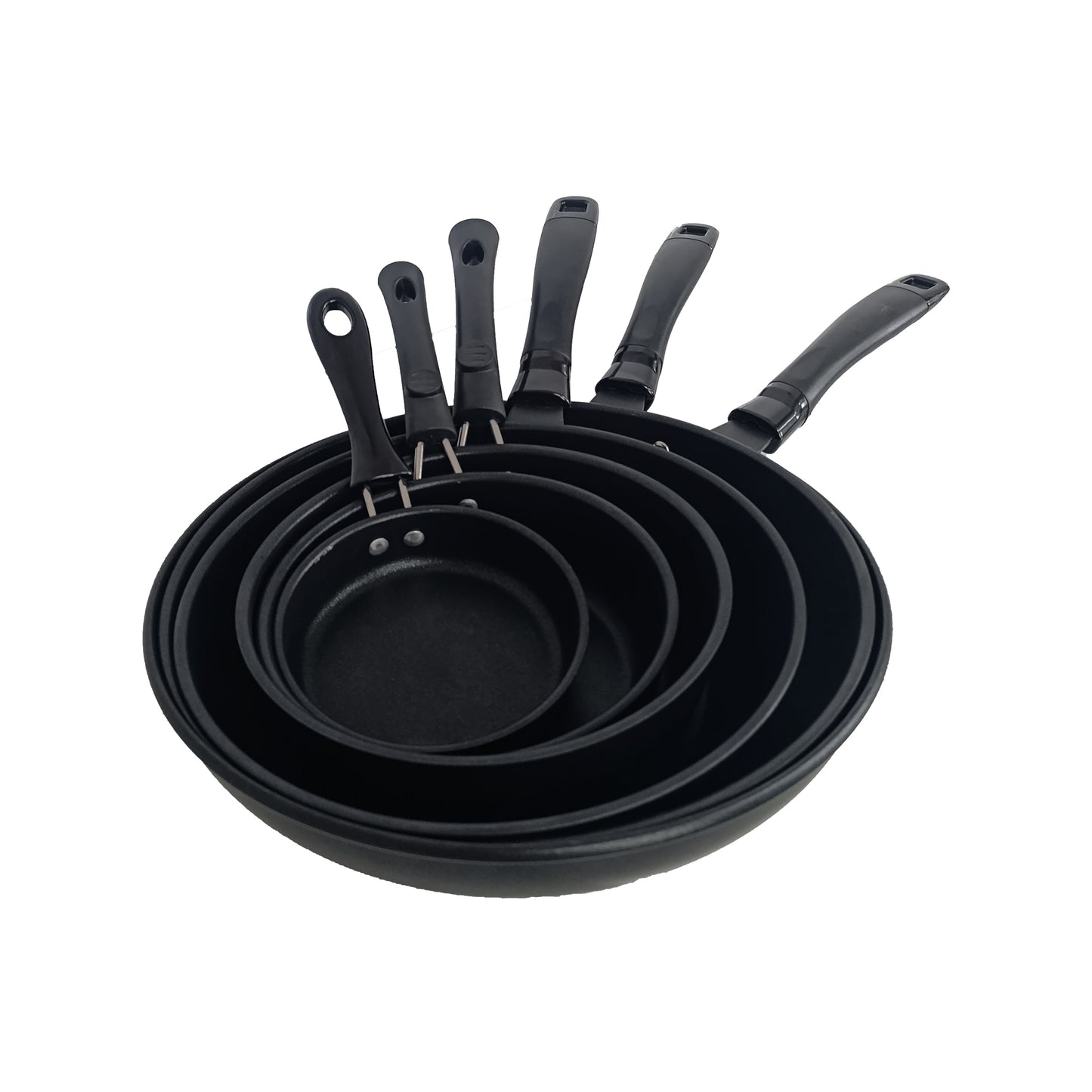 First Home Range 6 Piece Non-Stick Frying Pan Set Black