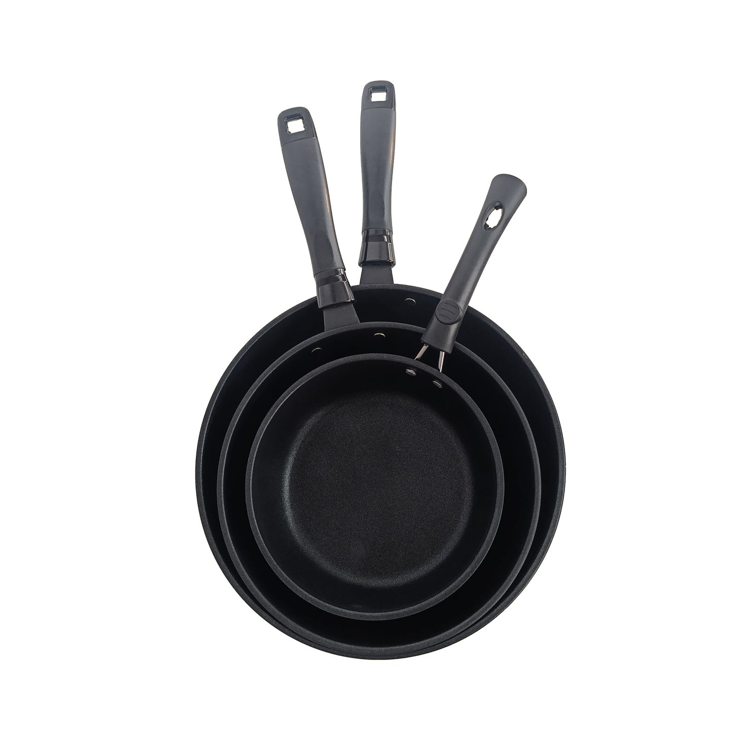 First Home Range 3 Piece Non-Stick Frying Pan Set Black