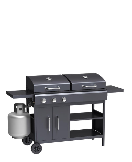 Goldair Gas/Charcoal Barbeque - Black