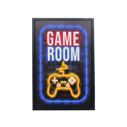 70 x 40cm Game Room Wall Art Multicoloured