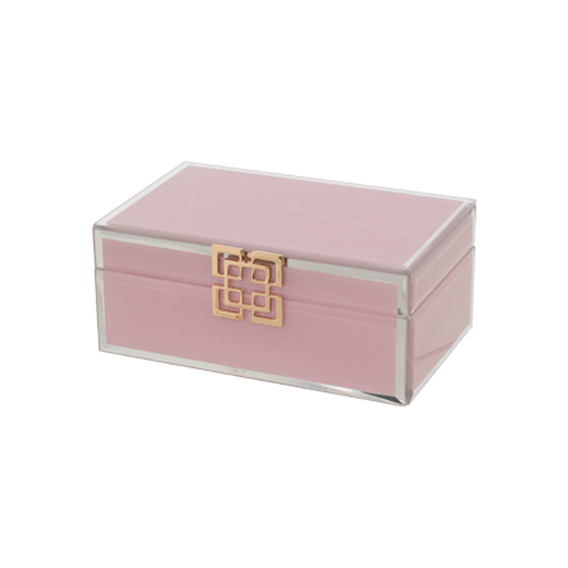 Giovanni Glass Jewelry Box - Dried Pink Rose
