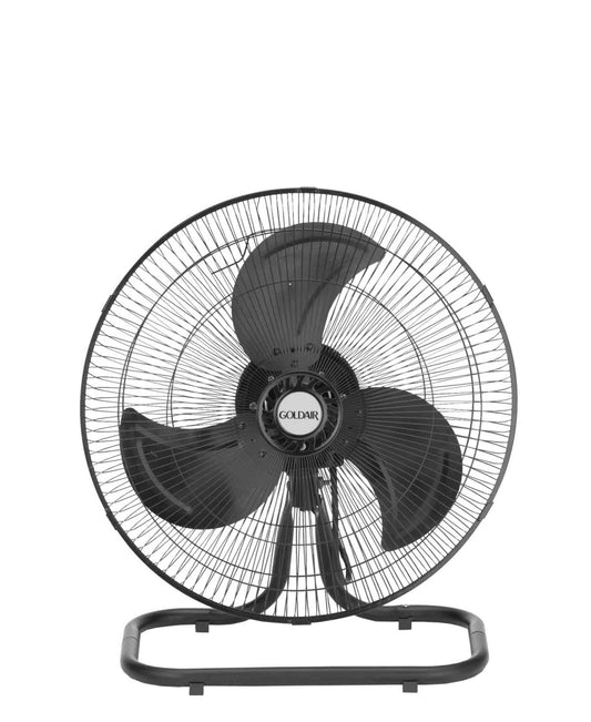 Goldair 46cm Oscillating High Velocity Floor Fan - Black