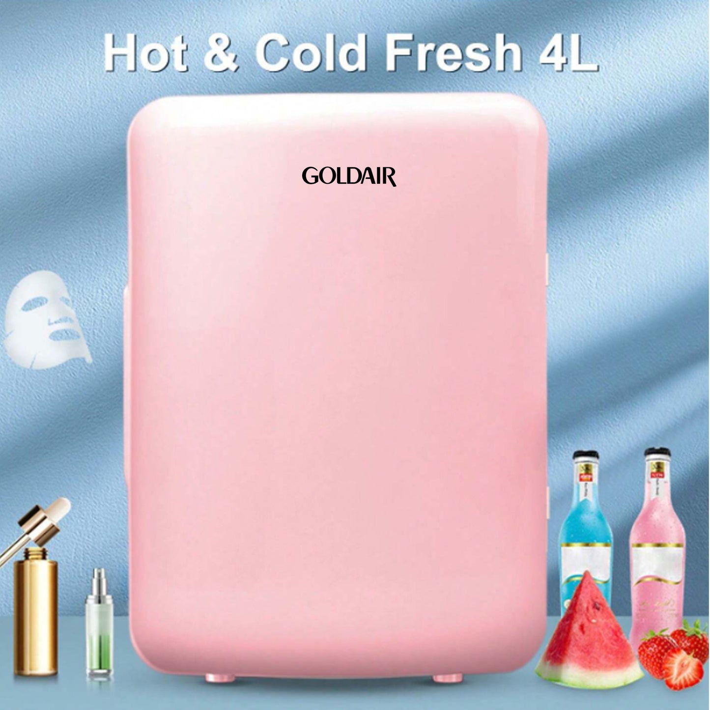 Goldair 4Lt Mini Fridge Pink