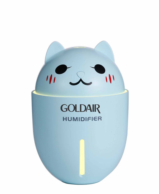 Goldair Mini Humidifier with USB Fan & Light - Blue