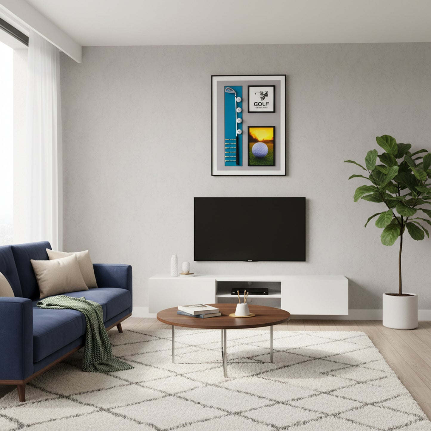 60 x 80cm Golf Frame Multicoloured