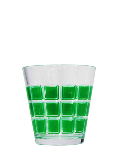 Izmir Collection Square Glass Tumbler - Green